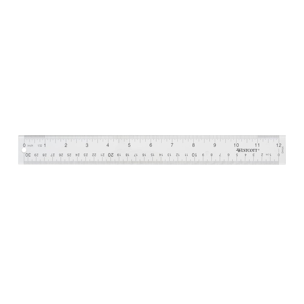 Dennis Lab Stationery Classic Ruler Set White