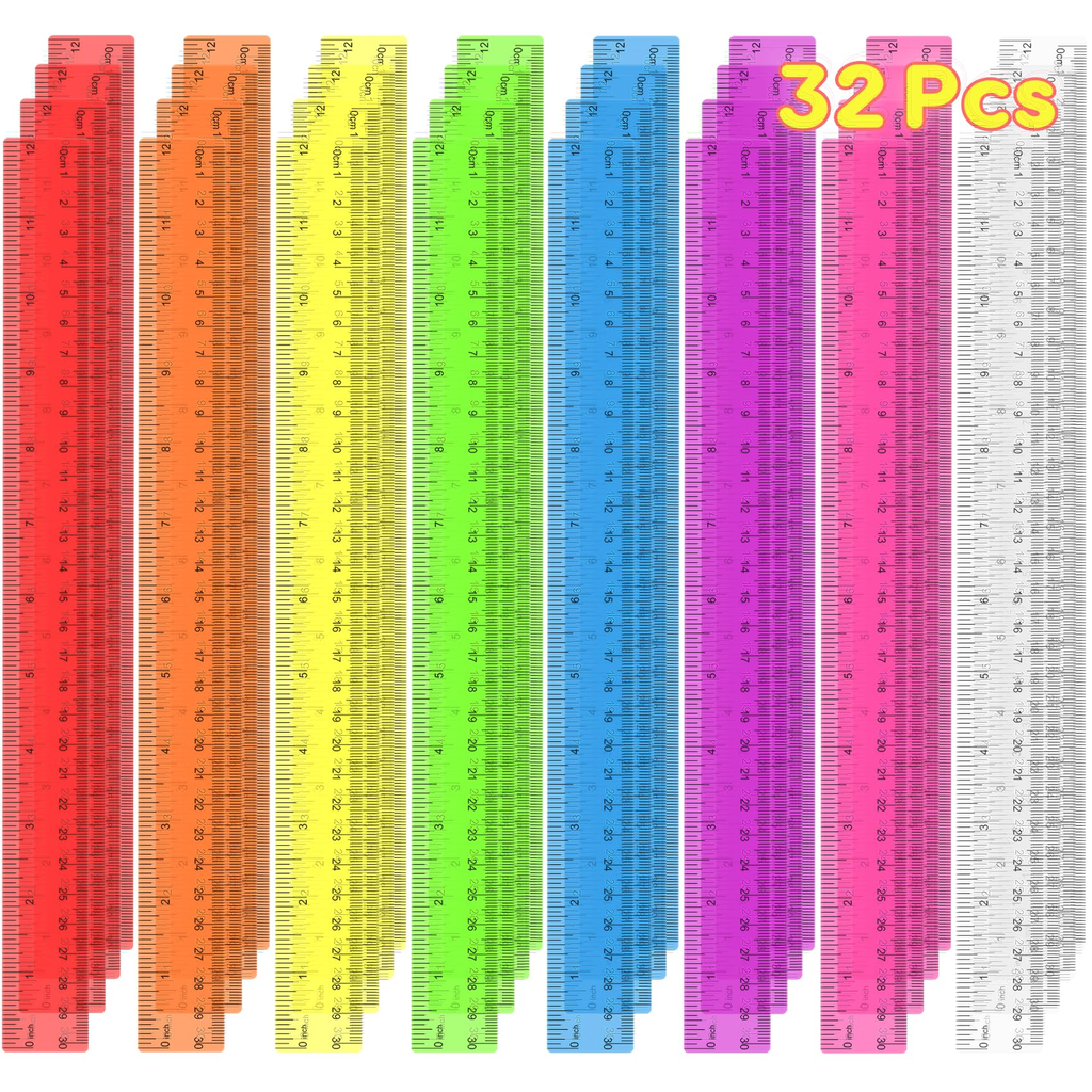 Dennis Lab Stationery Assorted Ruler Set Gray