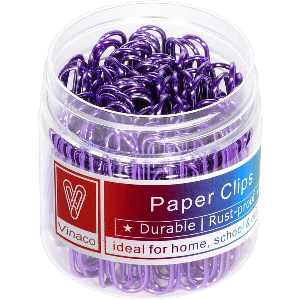 Dennis Lab Stationery Heavy Duty Paper Clips Gray