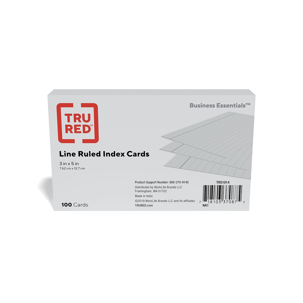 Dennis Lab Stationery Everyday Index Cards Clear