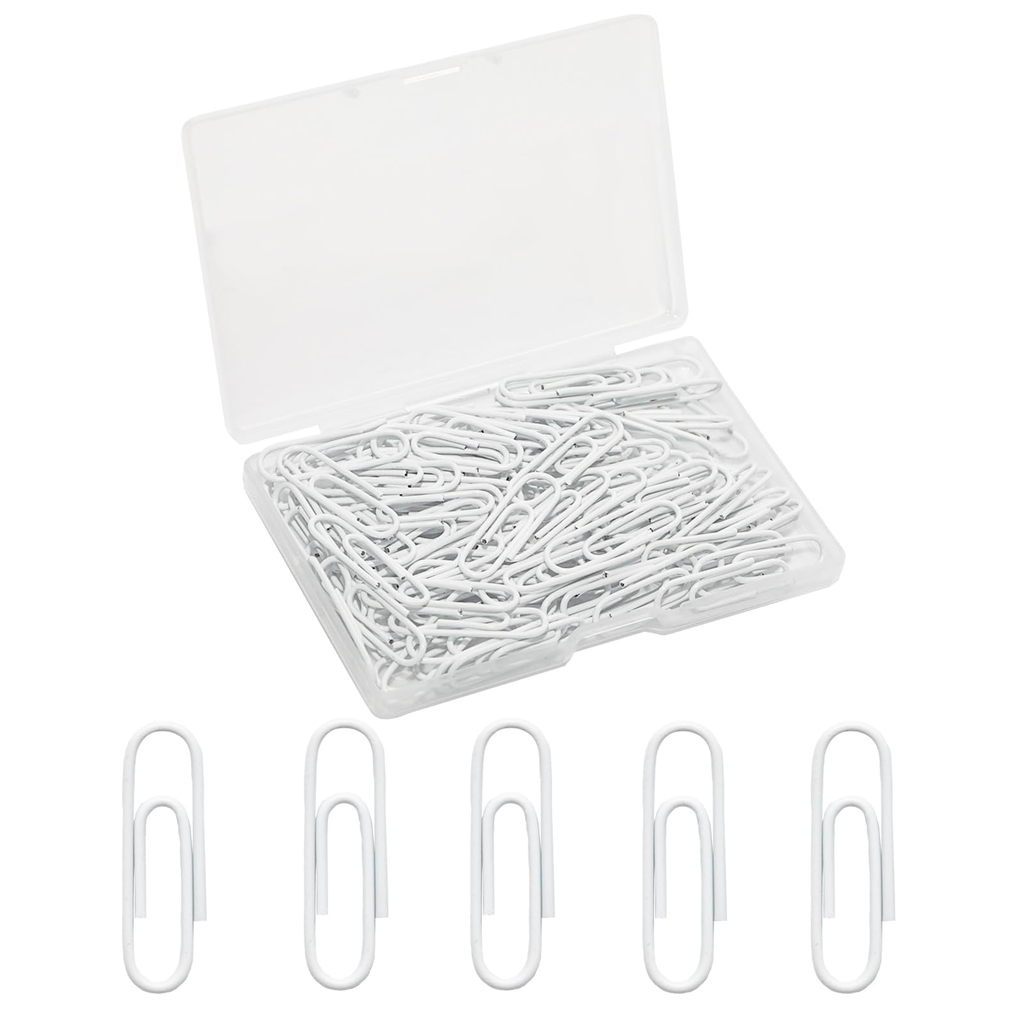 Dennis Lab Stationery Soft Touch Paper Clips White